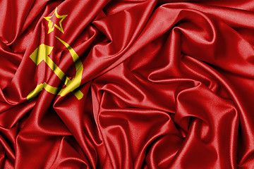 Image showing Satin flag - flag of the USSR