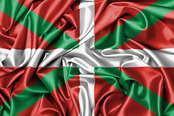 Image showing Satin flag - flag of Basque Country