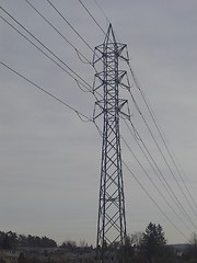 Image showing High voltage power lines