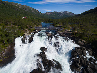 Image showing Likholefossen waterfalls