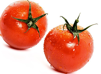 Image showing Tomatoes with Droplets