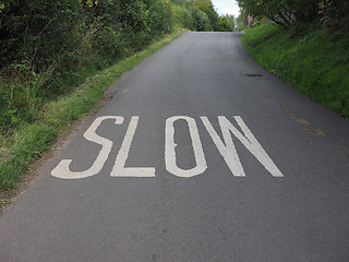Image showing Slow sign