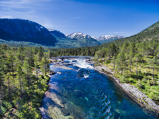 Image showing Likholefossen waterfall in Norway