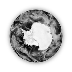 Image showing Antarctica on dark planet Earth