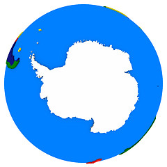 Image showing Antarctica on Earth political map