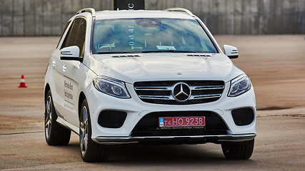 Image showing Kiev, Ukraine - OCTOBER 10, 2015: Mercedes Benz star experience. The series of test drives