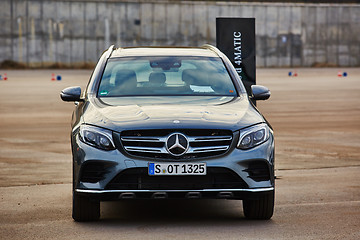 Image showing Kiev, Ukraine - OCTOBER 10, 2015: Mercedes Benz star experience. The series of test drives