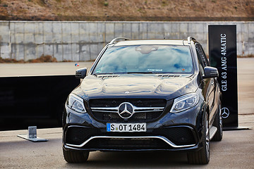 Image showing Kiev, Ukraine - OCTOBER 10, 2015: Mercedes Benz star experience. The series of test drives