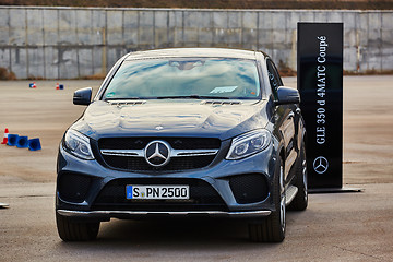 Image showing Kiev, Ukraine - OCTOBER 10, 2015: Mercedes Benz star experience. The series of test drives