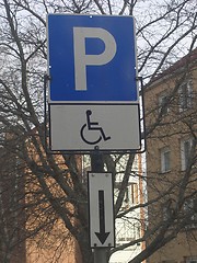 Image showing Disabeled parking space