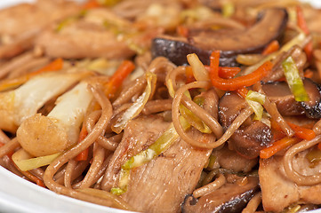 Image showing buckwheat noodles with chicken