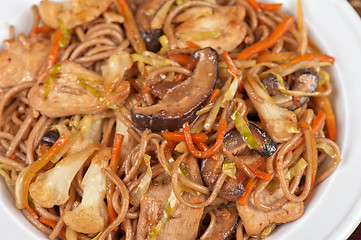 Image showing buckwheat noodles with chicken