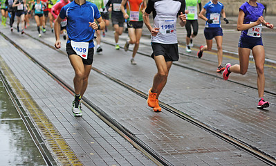 Image showing Marathon running