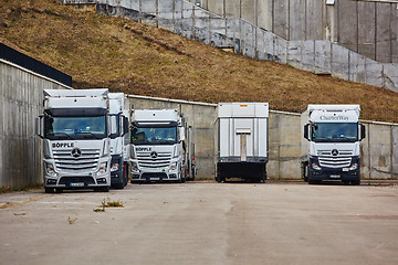 Image showing Kiev, Ukraine - OCTOBER 10, 2015: Mercedes Benz star experience. The interesting of test drives