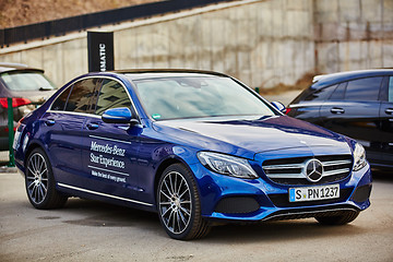 Image showing Kiev, Ukraine - OCTOBER 10, 2015: Mercedes Benz star experience. The series of test drives