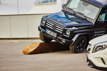 Image showing Kiev, Ukraine - OCTOBER 10, 2015: Mercedes Benz star experience. The interesting series of test drives