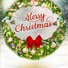 Image showing Christmas greeting card. EPS 10