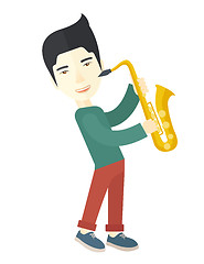 Image showing Saxophonist.