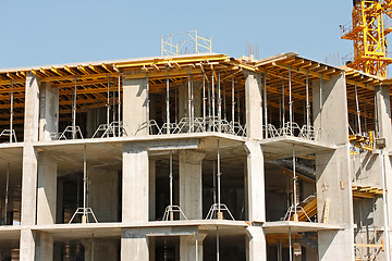 Image showing Concrete monolithic carcass of new building