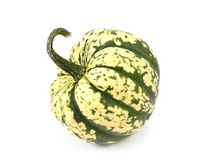 Image showing Green and yellow harlequin pumpkin