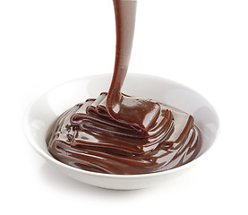 Image showing Bowl of chocolate sauce