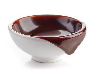 Image showing Bowl of chocolate sauce