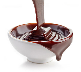 Image showing Bowl of chocolate sauce