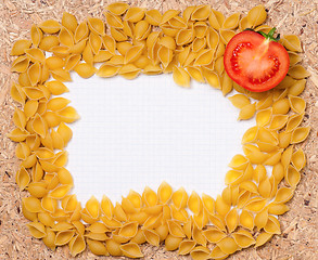 Image showing Frame of pasta