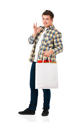 Image showing Man with shopping bags