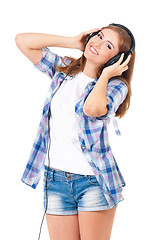 Image showing Girl with headphones