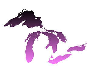 Image showing Map of Great Lakes