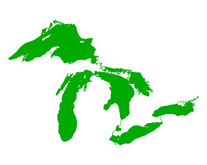 Image showing Map of Great Lakes