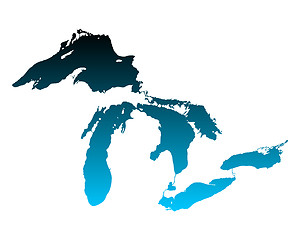 Image showing Map of Great Lakes