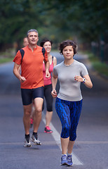 Image showing people group jogging