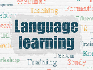 Image showing Education concept: Language Learning on wall background