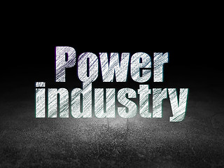 Image showing Industry concept: Power Industry in grunge dark room
