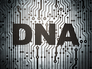 Image showing Healthcare concept: circuit board with DNA