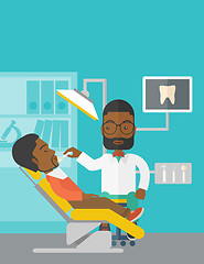 Image showing Patient and dentist.