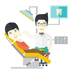 Image showing Patient and dentist.