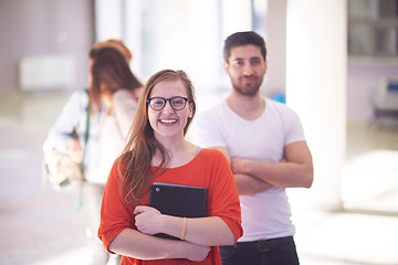 Image showing students couple standing together