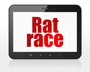 Image showing Political concept: Tablet Pc Computer with Rat Race on display