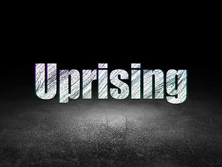 Image showing Politics concept: Uprising in grunge dark room