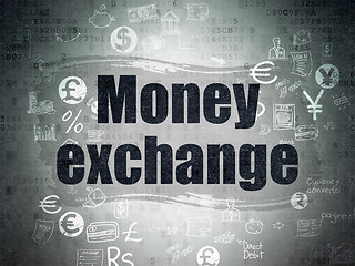 Image showing Currency concept: Money Exchange on Digital Paper background