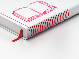 Image showing Learning concept: closed book, Book on white background
