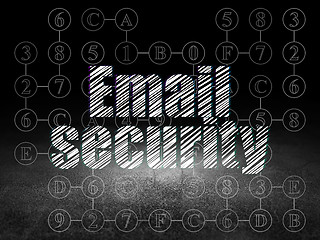 Image showing Safety concept: Email Security in grunge dark room