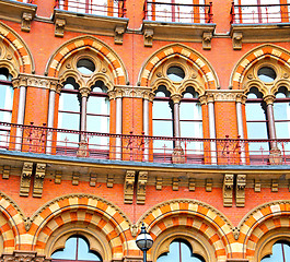 Image showing old architecture in london england windows and brick exterior   