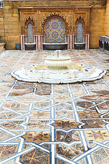 Image showing fountain in morocco old antique construction  mousque palace