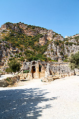 Image showing myra in turkey  d indigenous tomb  