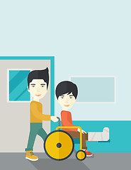 Image showing Patient in wheelchair.