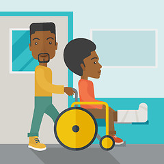 Image showing Patient in wheelchair.